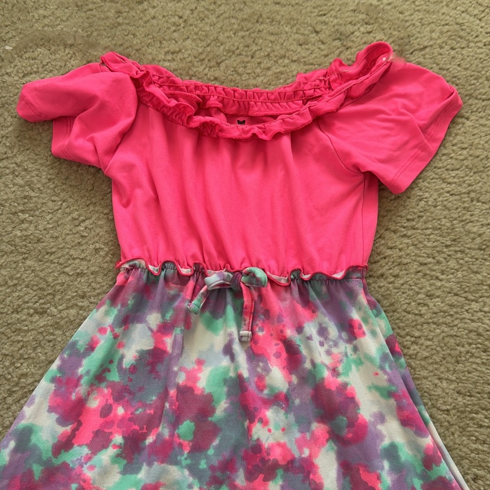 One Step Ahead Pink Ruffled High-Low Sundress - Picture 2 of 6